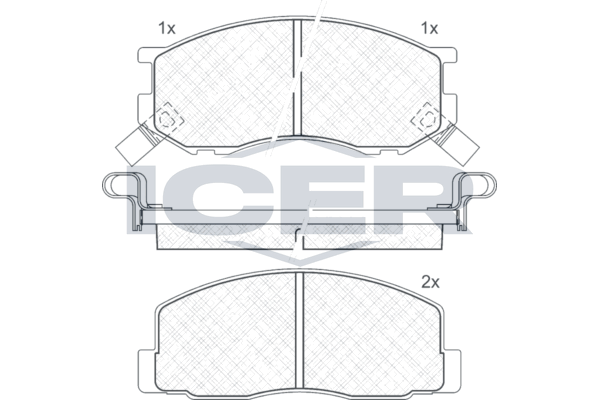 Handler.Part Brake pad set, disc brake ICER 140524 1