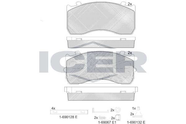 Handler.Part Brake pad set, disc brake ICER 151404066 1