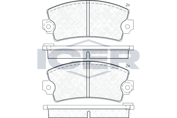 Handler.Part Brake pad set, disc brake ICER 180052 1