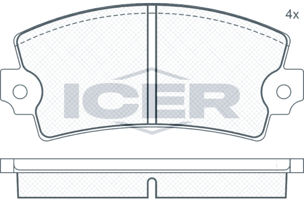 Handler.Part Brake pad set, disc brake ICER 180089 1