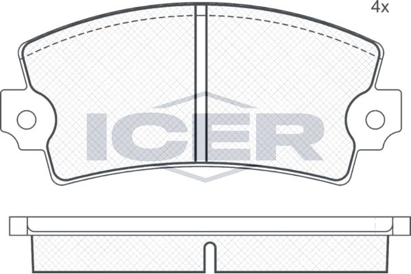 Handler.Part Brake pad set, disc brake ICER 180139 1