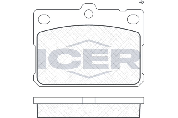 Handler.Part Brake pad set, disc brake ICER 180164 1