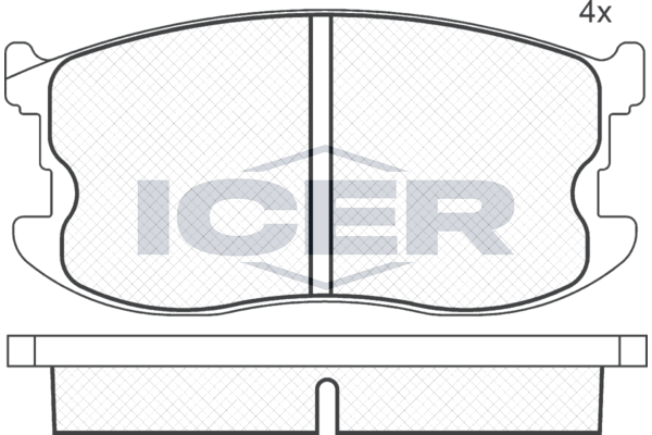 Handler.Part Brake pad set, disc brake ICER 180336 1