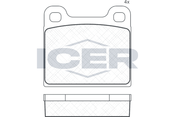 Handler.Part Brake pad set, disc brake ICER 180386 1