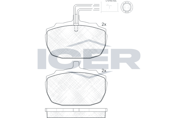 Handler.Part Brake pad set, disc brake ICER 180407 1