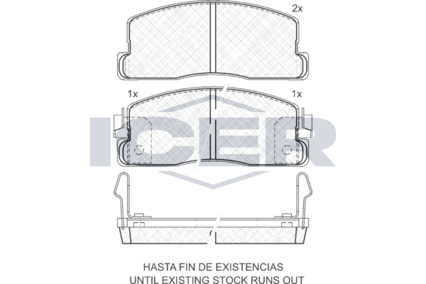 Handler.Part Brake pad set, disc brake ICER 180495 1