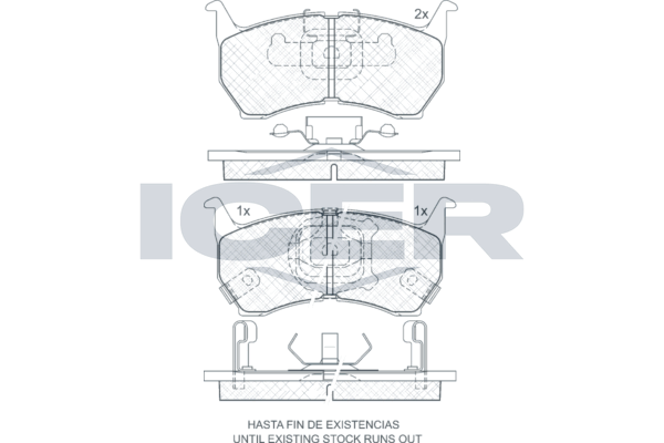 Handler.Part Brake pad set, disc brake ICER 180670 1