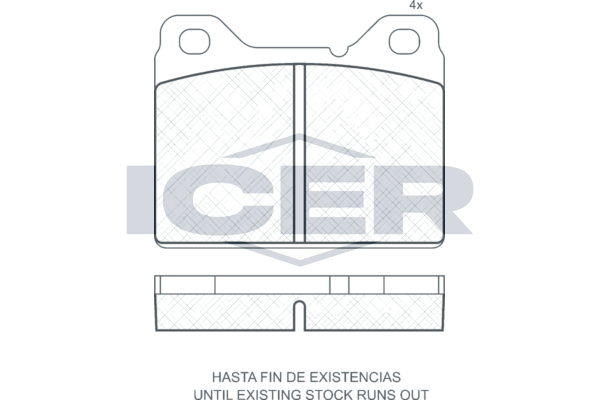 Handler.Part Brake pad set, disc brake ICER 180769 1