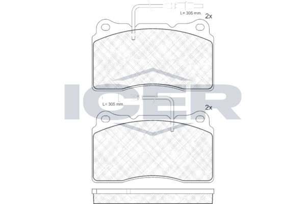 Handler.Part Brake pad set, disc brake ICER 181424 1