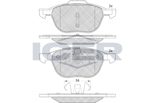 Handler.Part Brake pad set, disc brake ICER 181617 1