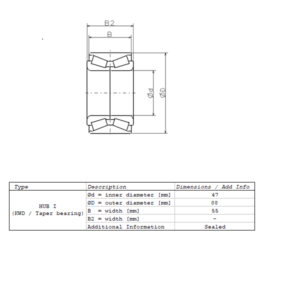 Handler.Part Wheel bearing NSK ZA47KWD02AU42C01LB 2