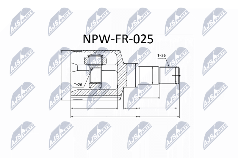 Handler.Part Nty Hardyscheibe, Langswelle Kardanwelle NTY NPWFR025 1