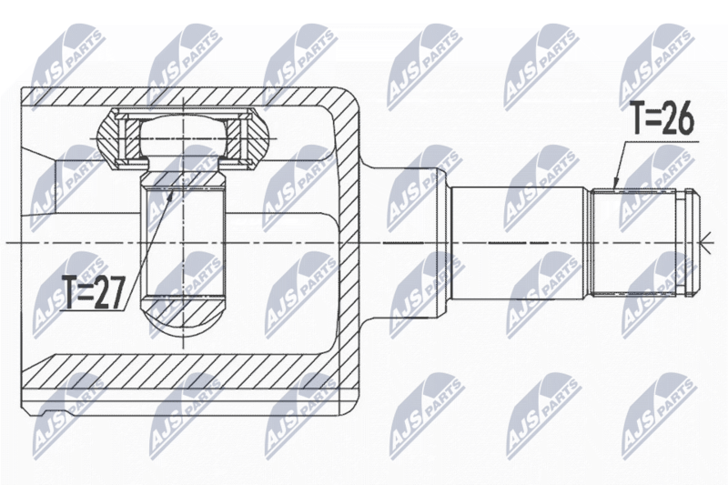 Handler.Part Nty Hardyscheibe, Langswelle Kardanwelle NTY NPWFR058 1