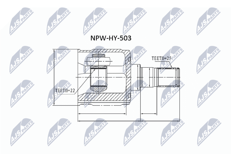 Handler.Part Nty Hardyscheibe, Langswelle Kardanwelle NTY NPWHY503 1