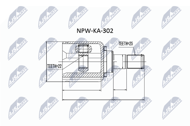 Handler.Part Nty Hardyscheibe, Langswelle Kardanwelle NTY NPWKA302 1