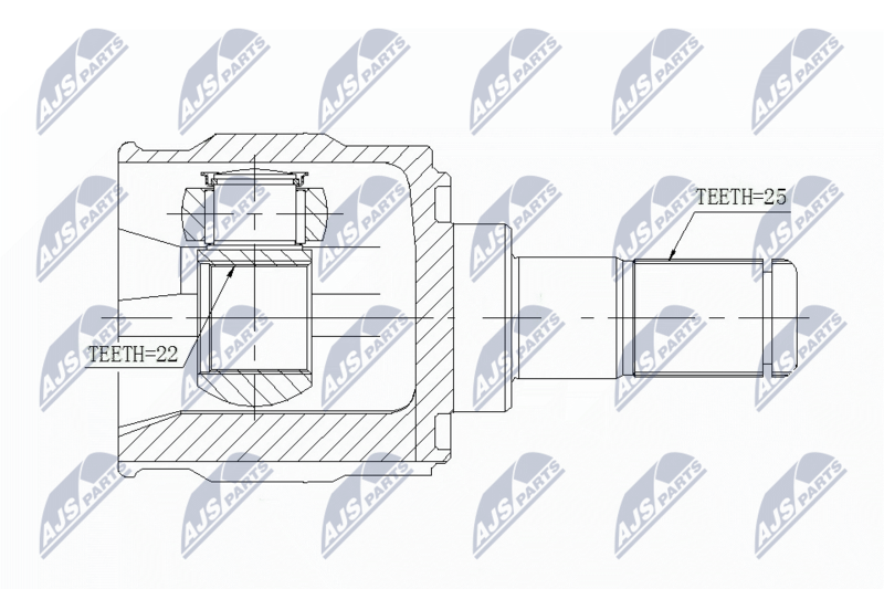 Handler.Part Nty Hardyscheibe, Langswelle Kardanwelle NTY NPWKA347 1