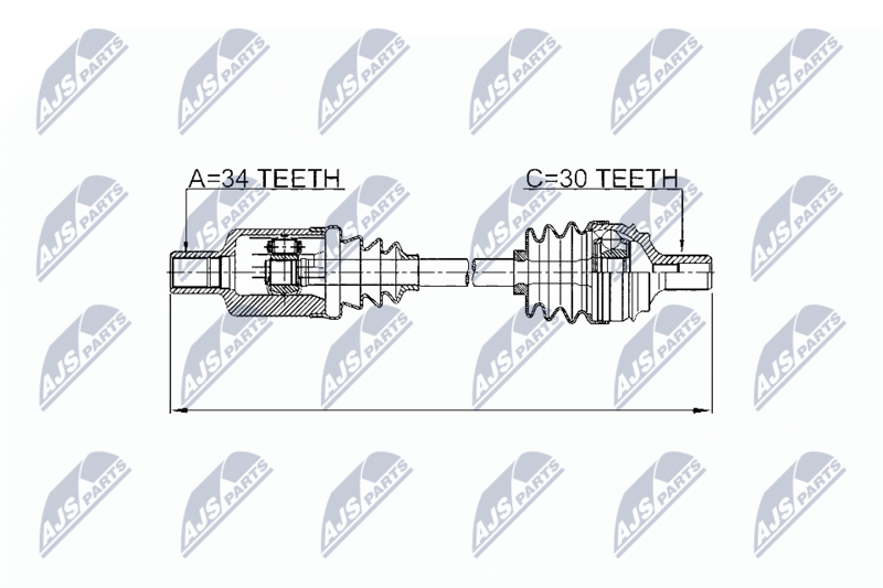 Handler.Part Nty Antriebswelle NTY NPWME035 1