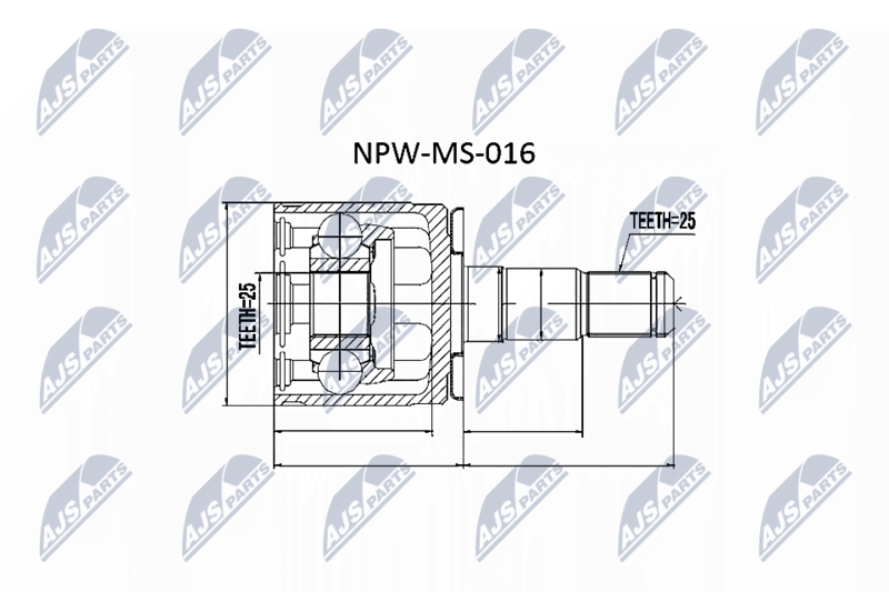 Handler.Part Nty Hardyscheibe, Langswelle Kardanwelle NTY NPWMS016 1