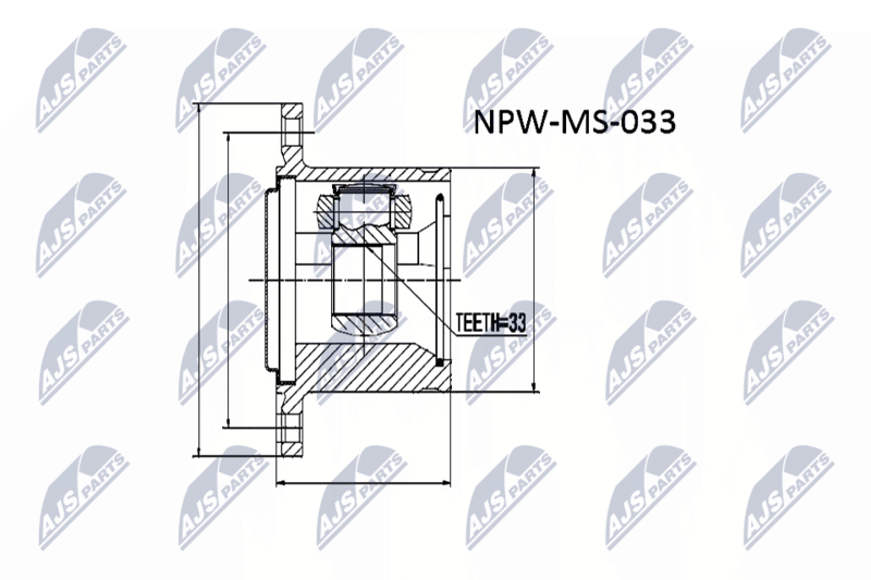 Handler.Part Nty Hardyscheibe, Langswelle Kardanwelle NTY NPWMS033 1