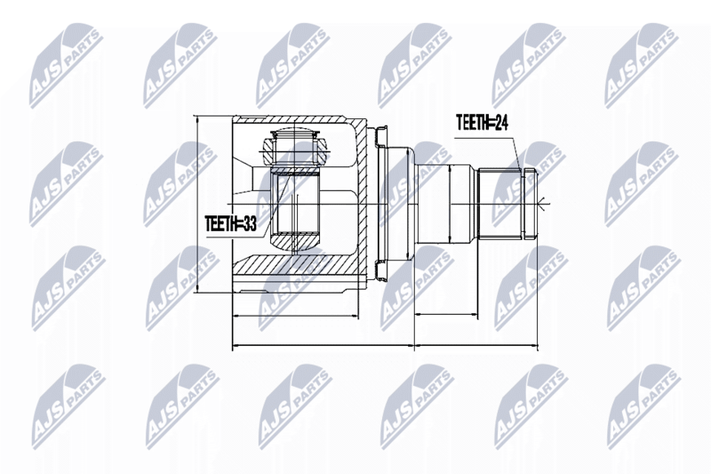 Handler.Part Nty Hardyscheibe, Langswelle Kardanwelle NTY NPWMS037 1