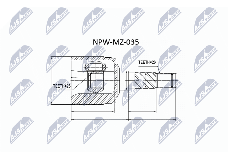 Handler.Part Nty Hardyscheibe, Langswelle Kardanwelle NTY NPWMZ035 1