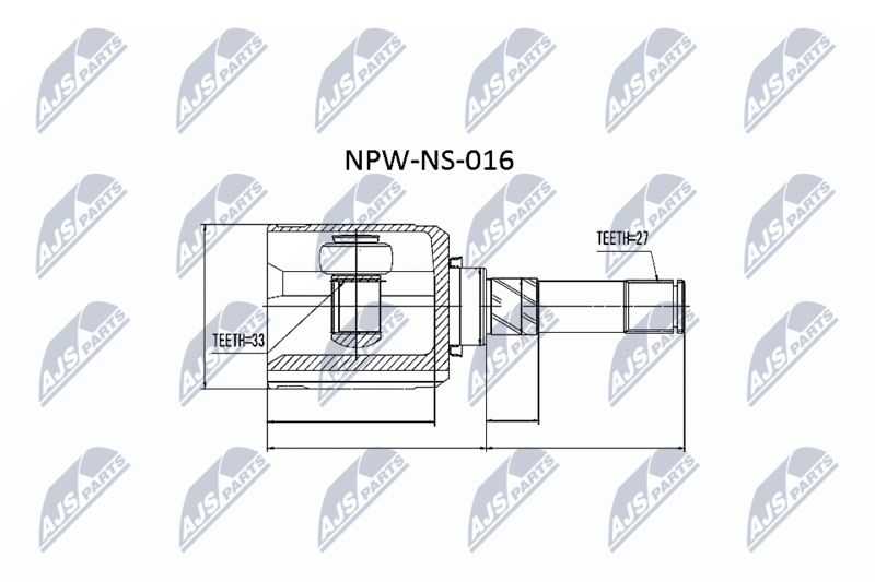 Handler.Part Nty Hardyscheibe, Langswelle Kardanwelle NTY NPWNS016 1