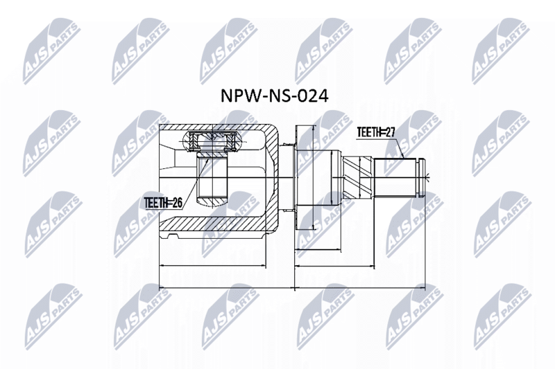 Handler.Part Nty Hardyscheibe, Langswelle Kardanwelle NTY NPWNS024 1