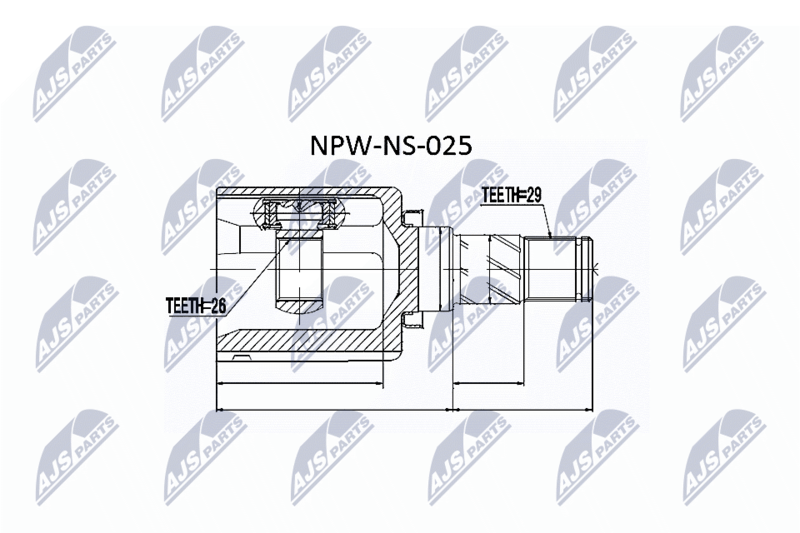 Handler.Part Nty Hardyscheibe, Langswelle Kardanwelle NTY NPWNS025 1