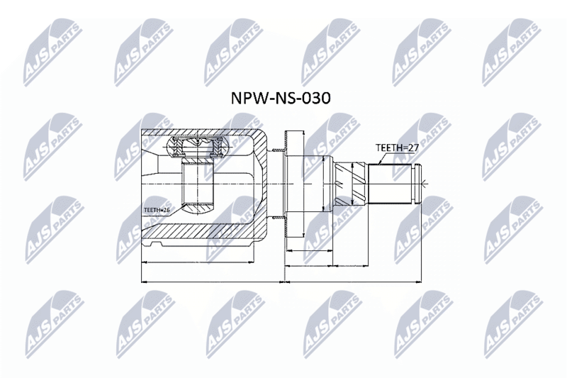 Handler.Part Nty Hardyscheibe, Langswelle Kardanwelle NTY NPWNS030 1