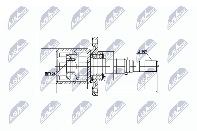 Handler.Part Nty Hardyscheibe, Langswelle Kardanwelle NTY NPWNS046 1