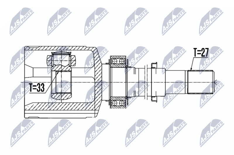 Handler.Part Nty Hardyscheibe, Langswelle Kardanwelle NTY NPWNS063 1