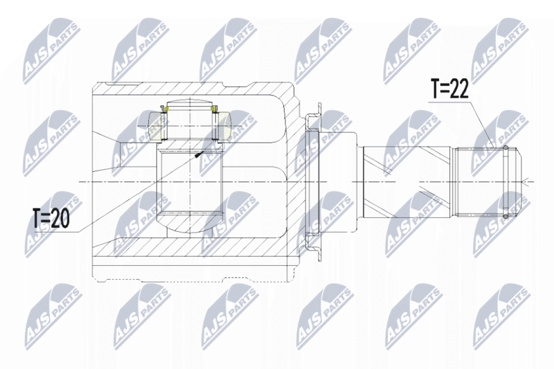 Handler.Part Nty Hardyscheibe, Langswelle Kardanwelle NTY NPWPL051 1