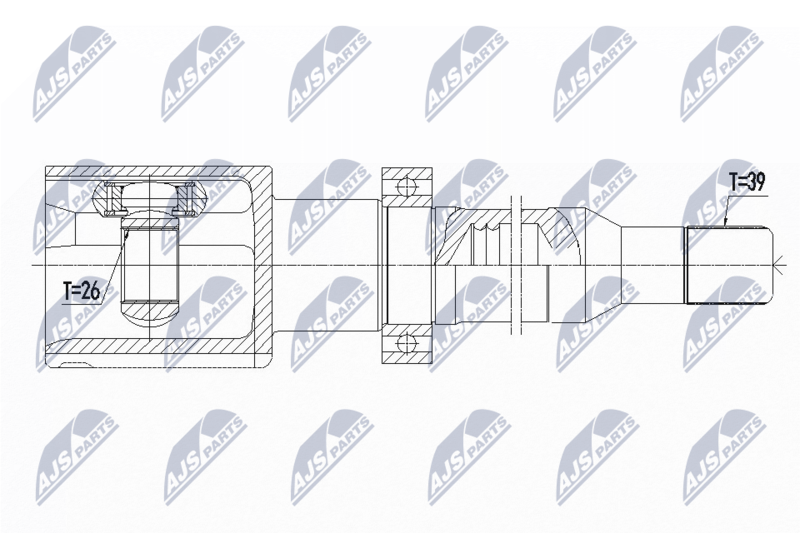 Handler.Part Nty Hardyscheibe, Langswelle Kardanwelle NTY NPWVV081 1