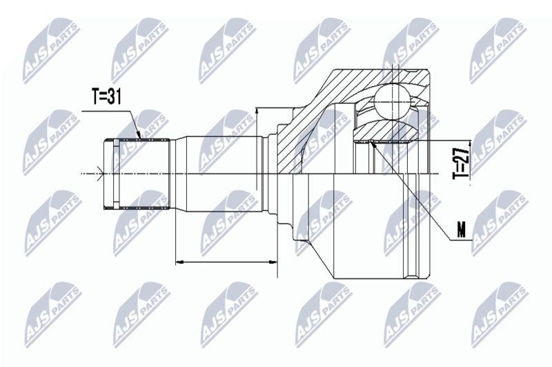 Handler.Part Nty Hardyscheibe, Langswelle Kardanwelle NTY NPWVV095 1