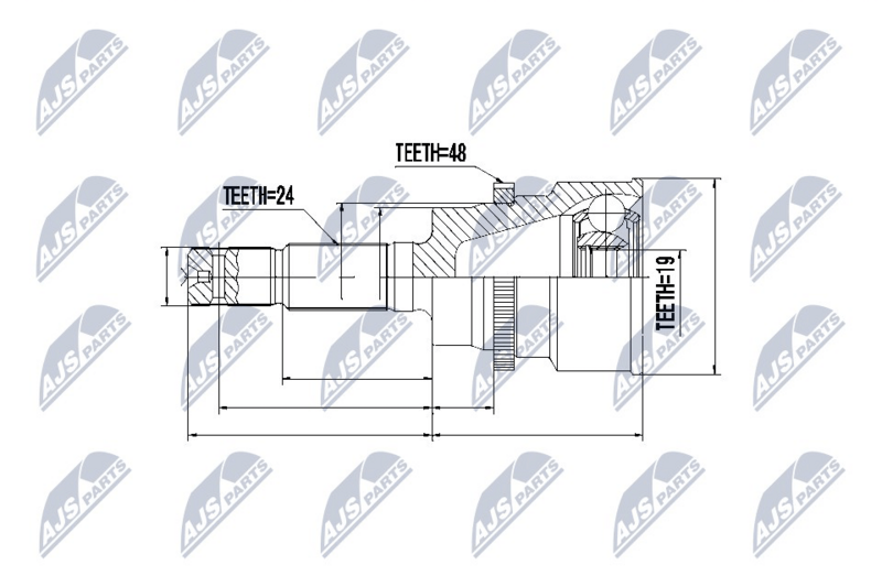 Handler.Part Nty Gelenksatz, Antriebswelle/ Ausen NTY NPZDA015 1