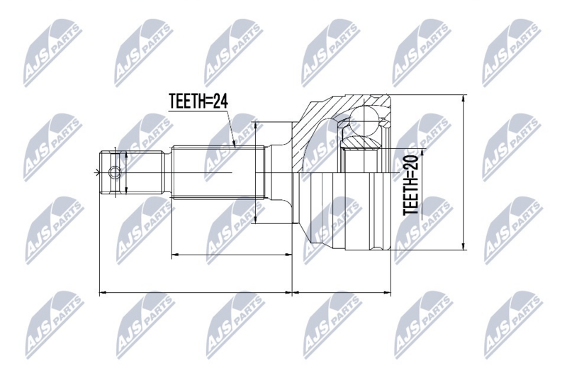 Handler.Part Nty Gelenksatz, Antriebswelle/ Ausen NTY NPZDA016 1