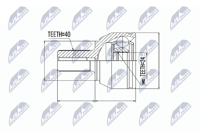 Handler.Part Nty Gelenksatz, Antriebswelle/ Ausen NTY NPZFR021 1