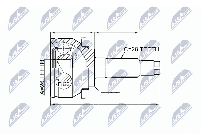 Handler.Part Nty Gelenksatz, Antriebswelle/ Ausen NTY NPZFR047 1