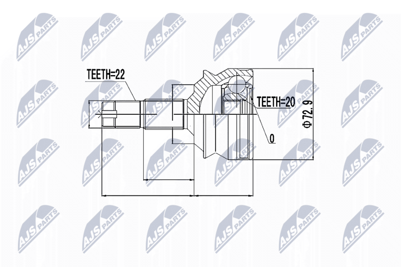 Handler.Part Nty Gelenksatz, Antriebswelle/ Ausen NTY NPZFT002 1