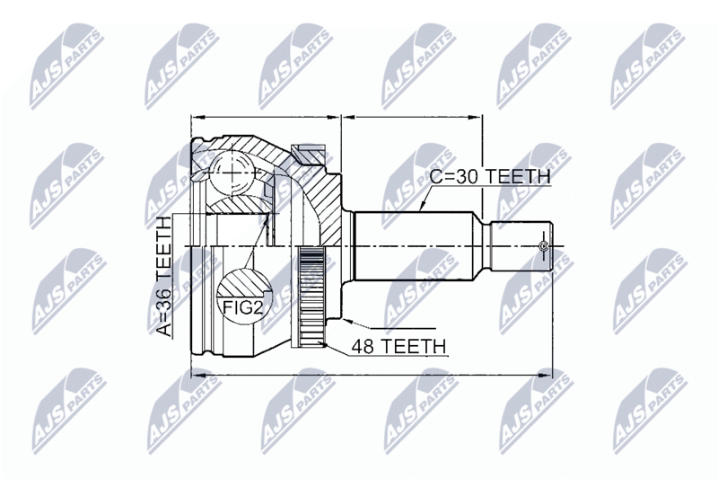 Handler.Part Nty Gelenksatz, Antriebswelle/ Ausen NTY NPZHY546 1