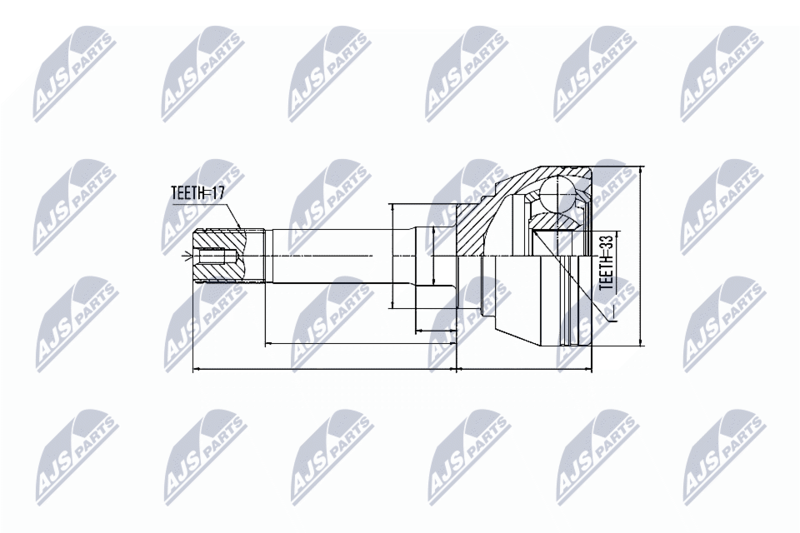 Handler.Part Nty Gelenksatz, Antriebswelle/ Ausen NTY NPZIS008 1