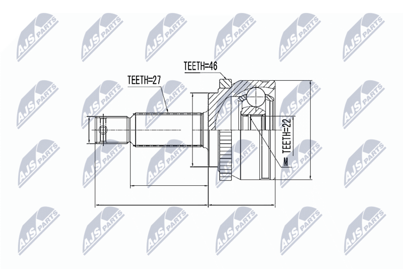 Handler.Part Nty Gelenksatz, Antriebswelle/ Ausen NTY NPZKA308 1