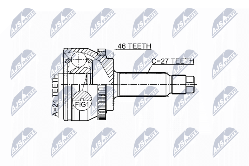 Handler.Part Nty Gelenksatz, Antriebswelle/ Ausen NTY NPZKA359 1