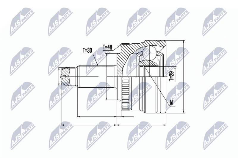 Handler.Part Nty Gelenksatz, Antriebswelle/ Ausen NTY NPZLR013 1