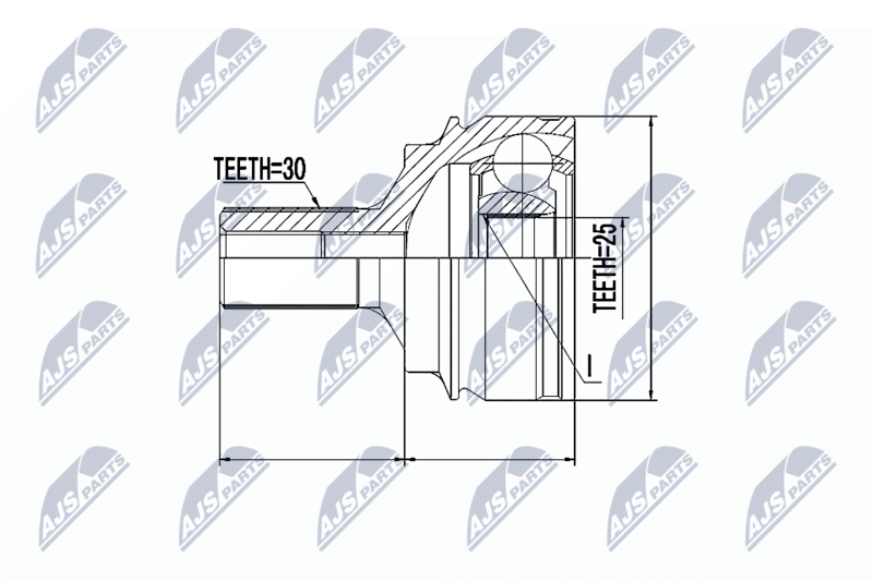 Handler.Part Nty Gelenksatz, Antriebswelle/ Ausen NTY NPZME016 1