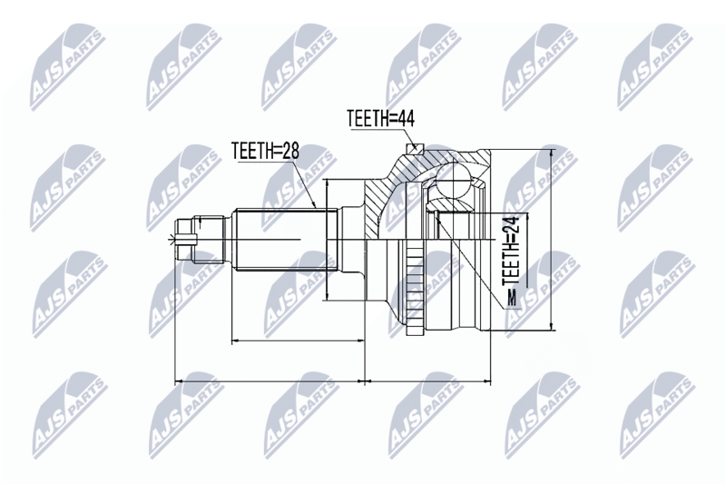 Handler.Part Nty Gelenksatz, Antriebswelle/ Ausen NTY NPZMZ028 1