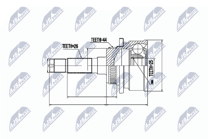 Handler.Part Nty Gelenksatz, Antriebswelle/ Ausen NTY NPZMZ041 1