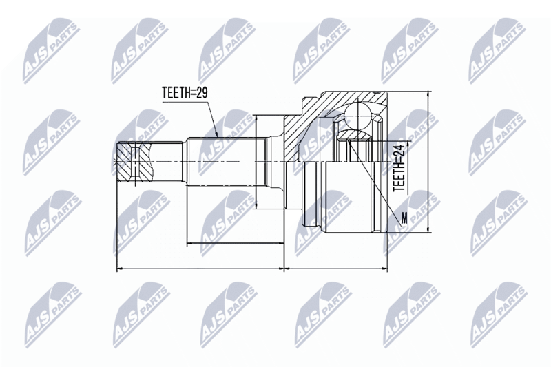 Handler.Part Nty Gelenksatz, Antriebswelle/ Ausen NTY NPZNS065 1