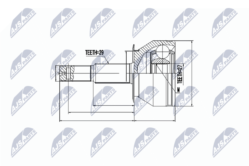 Handler.Part Nty Gelenksatz, Antriebswelle/ Ausen NTY NPZNS081 1