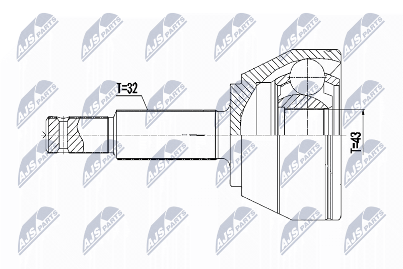 Handler.Part Nty Gelenksatz, Antriebswelle/ Ausen NTY NPZNS095 1